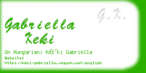 gabriella keki business card